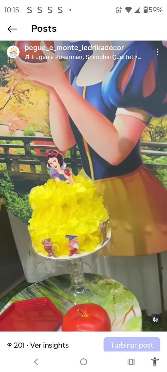 Bolo Fake Branca de Neve  - Foto 2