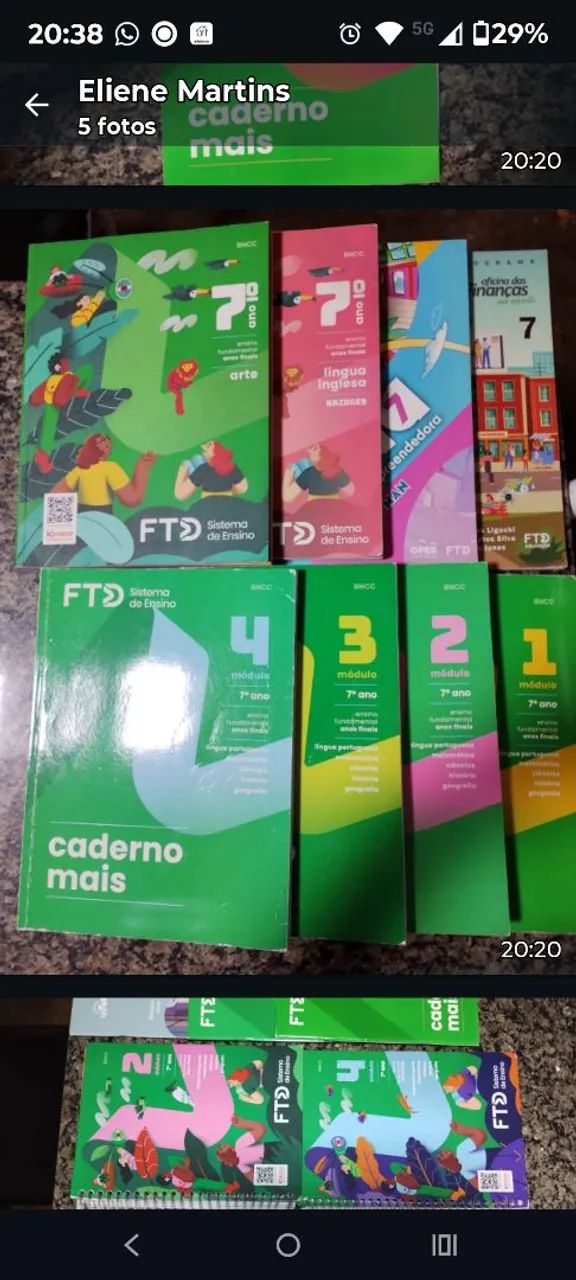 Material didático (7°ano) FTD BNCC (usado). - Foto 5