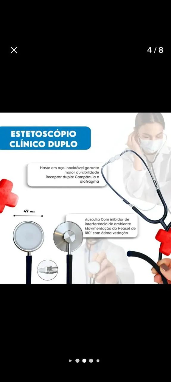 Estetoscópio Cardiopulmonar - Linha Premium  - Foto 6
