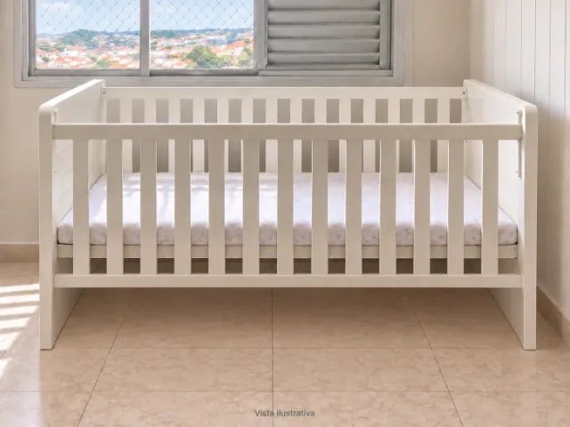 Berço americano branco que vira caminha - Foto 2