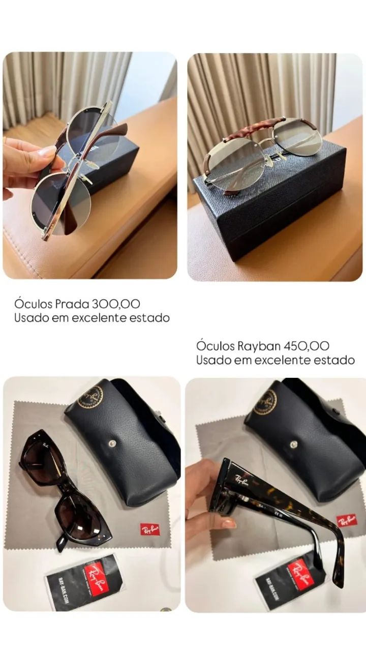 Óculos de Sol Rayban & Prada