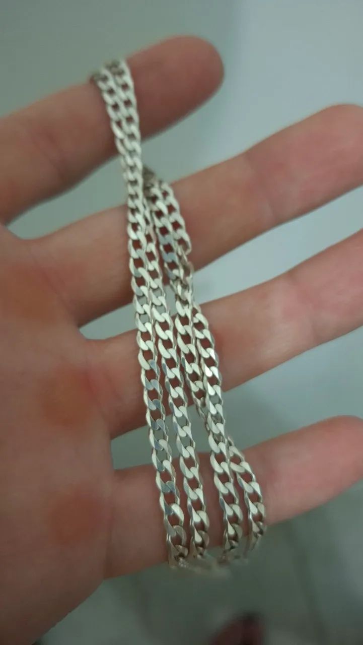 Corrente de Prata Pura 70 cm  - Foto 3