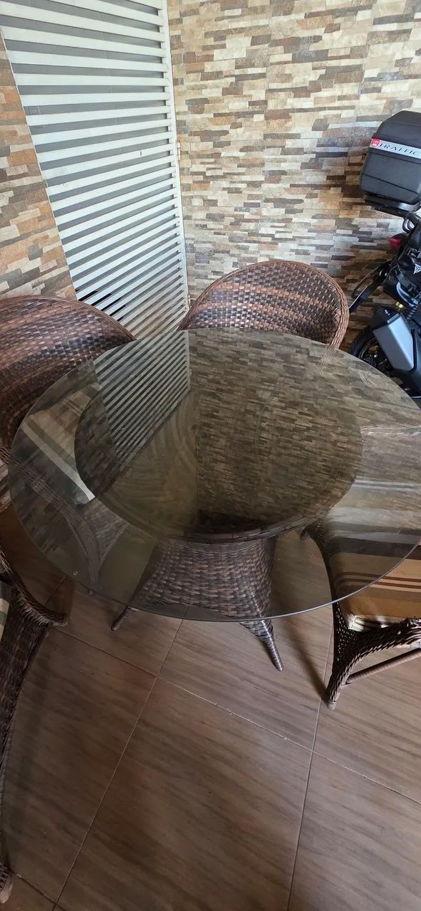 Conjunto de mesa e cadeiras rústicas  - Foto 4