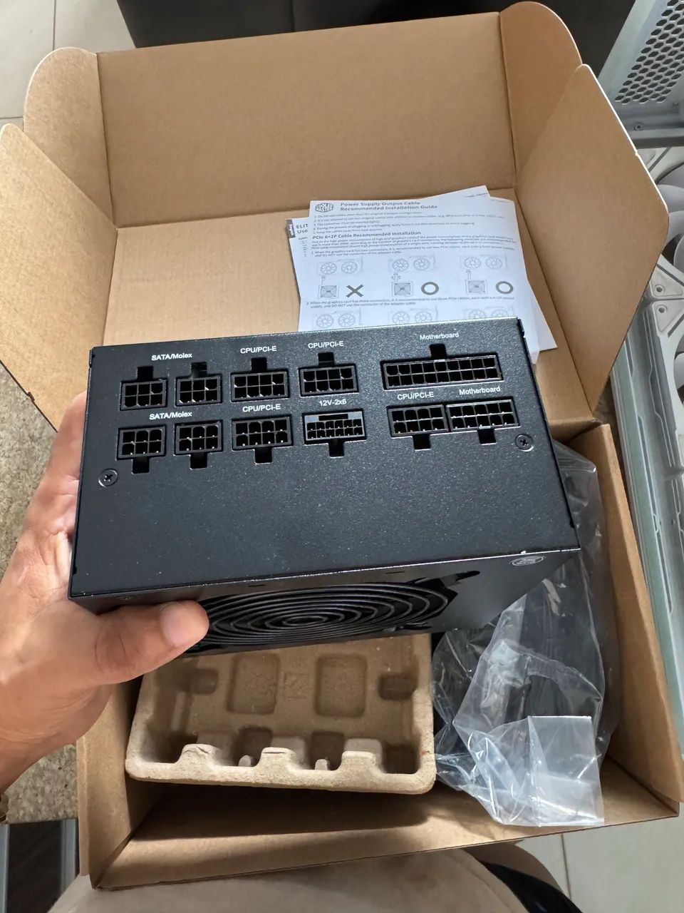 FONTE COLER MASTER ELITE 1000W GOLD FULL MODULAR  - Foto 3