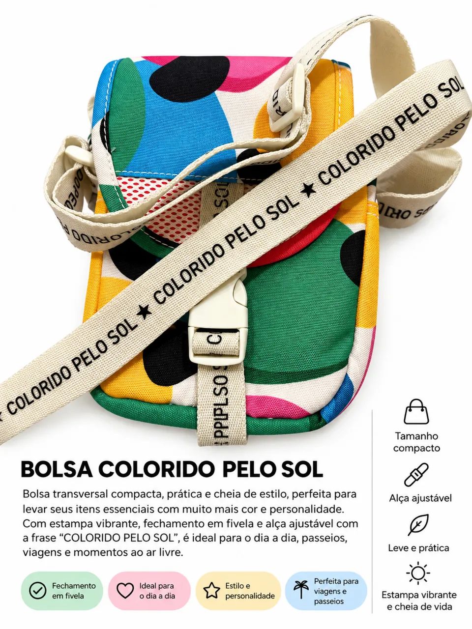 Bolsa colorido pelo sol farm 