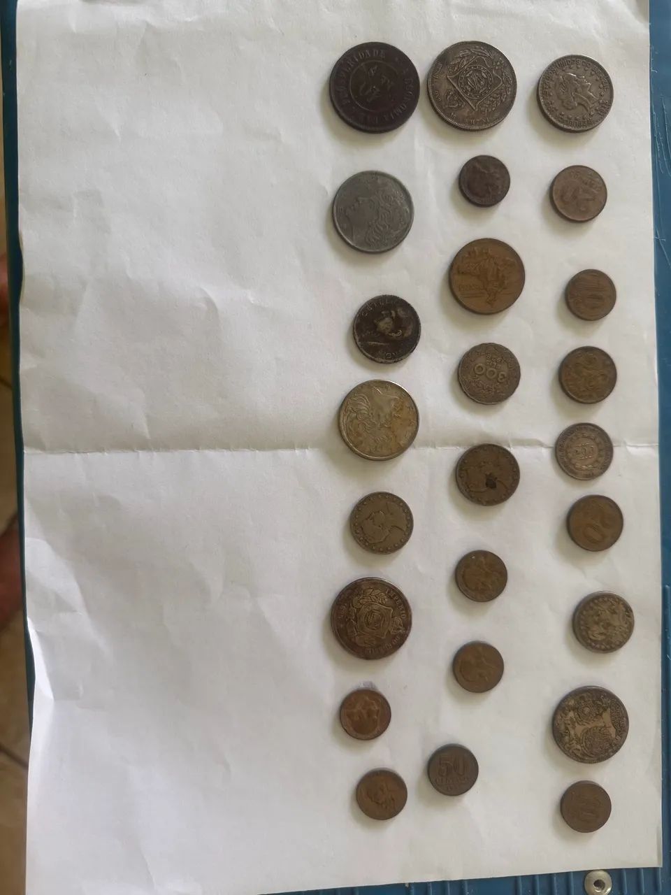 Moedas antigas .