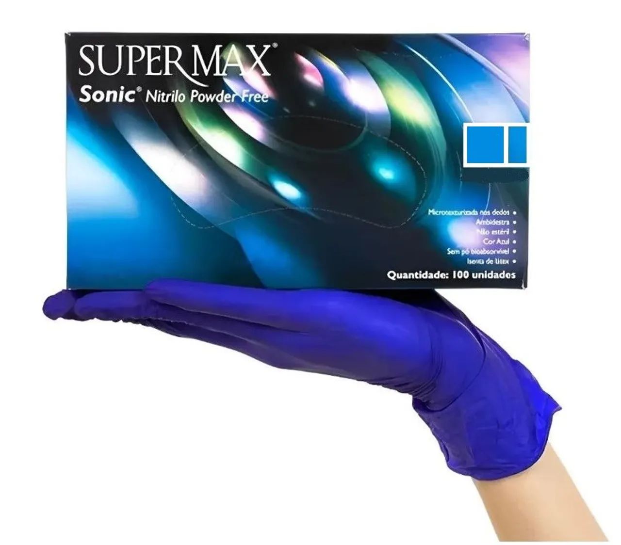 Luvas Supermax Sonic Azuis Novas e Lacradas | P e M - Foto 2
