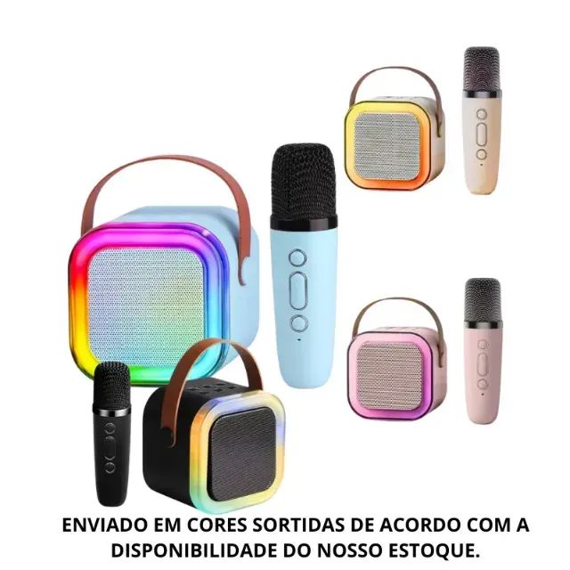 Caixinha De Som Karaokê Bluetooth Com 01 Microfone - Foto 4