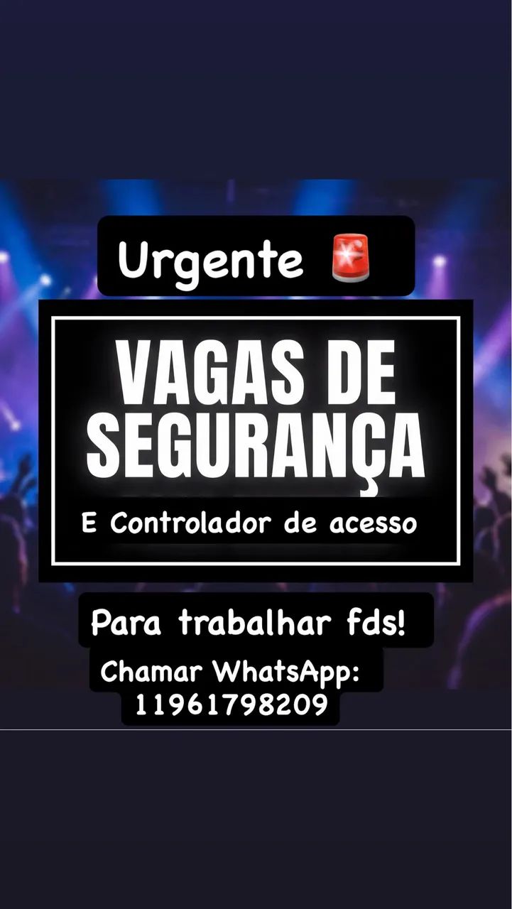 Precisa Segurança e controlador de acesso 