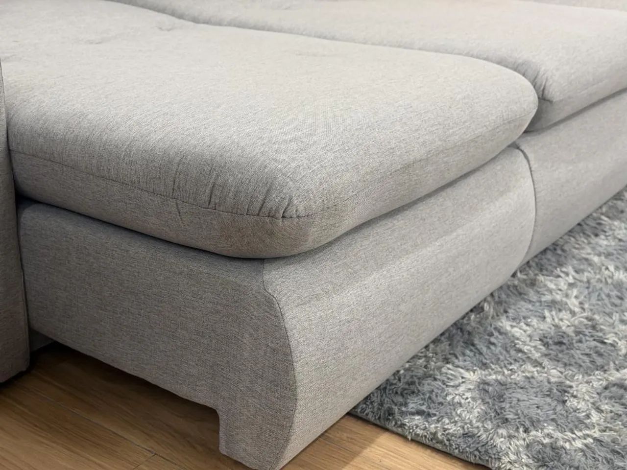 Sofá Cama Retrátil Reclinável Amaranto 2.70m 3 Módulos 80 - Cinza Linho - Foto 3