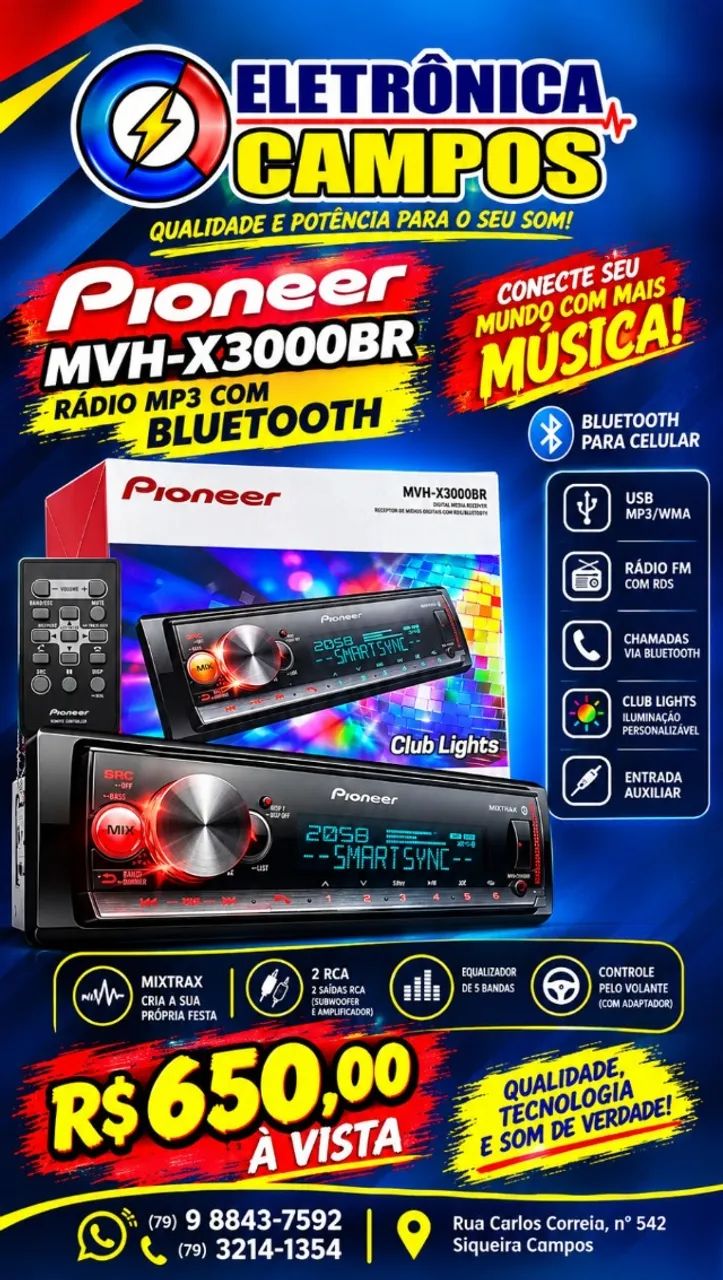 RADIO PIOONER X3000BR