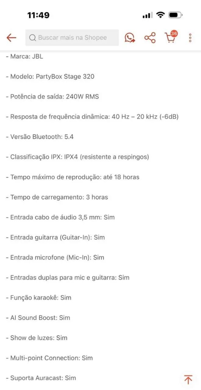 Caixa de som  JBL   - Foto 4