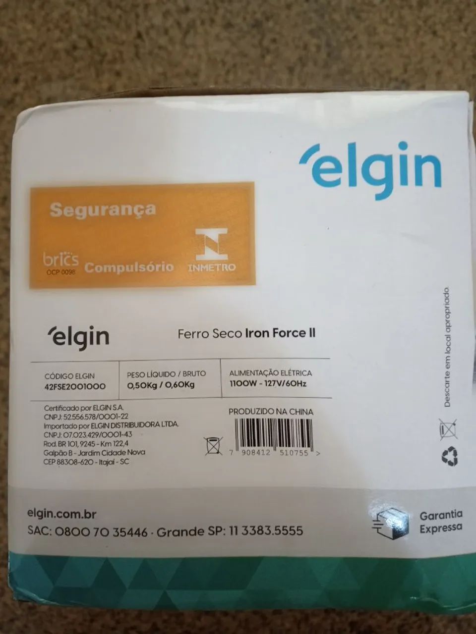 Ferro Seco Iron Force Plus Elgin  - Foto 3