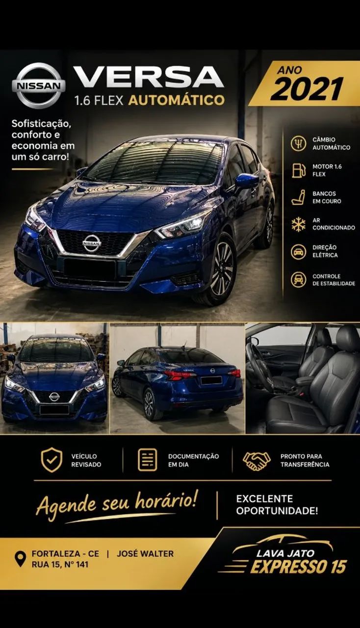 Nissan Versa SENSE 1.6 16V FLEX AUT. 2021