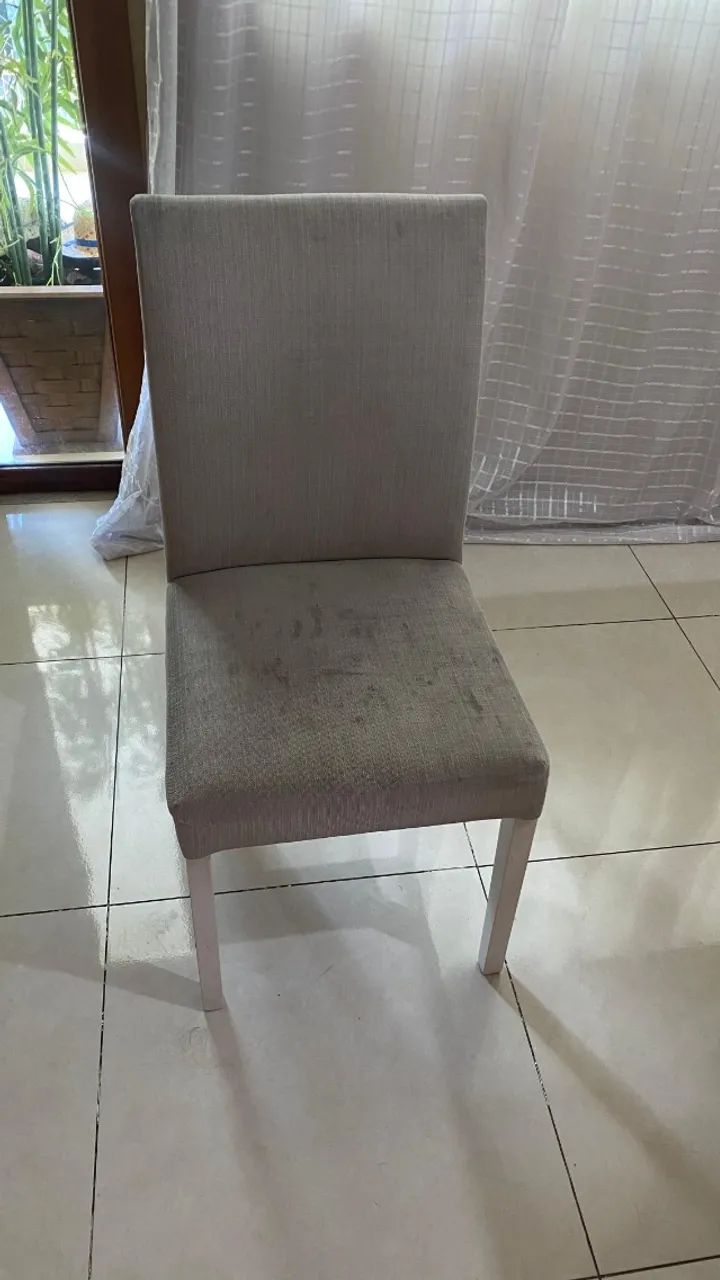 Mesa de jantar quadrada - 1x1 m + 4 Cadeiras - Foto 4