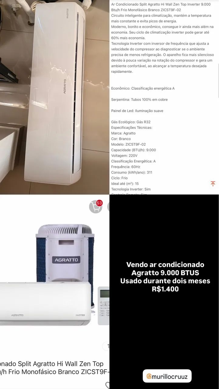 Ar condicionado 9000 btus