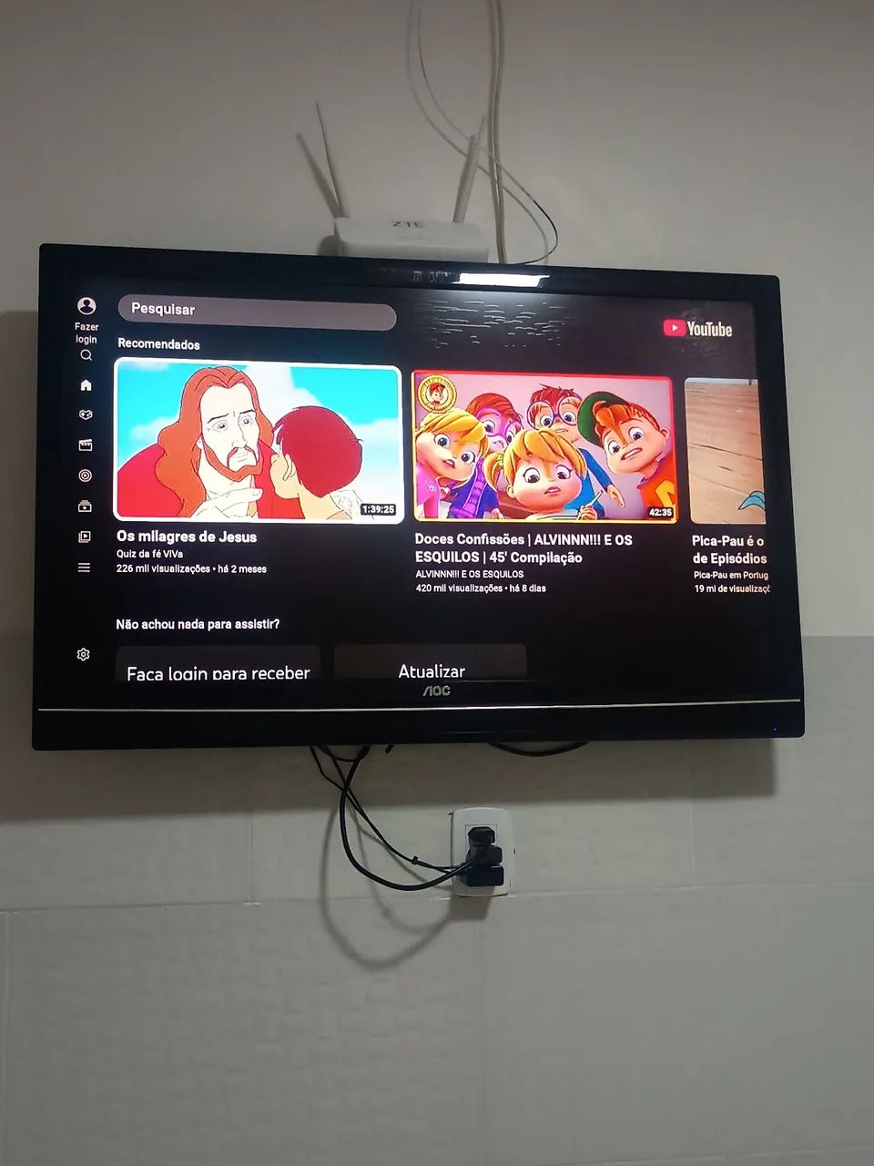 Televisao AOC, com Chromecast 