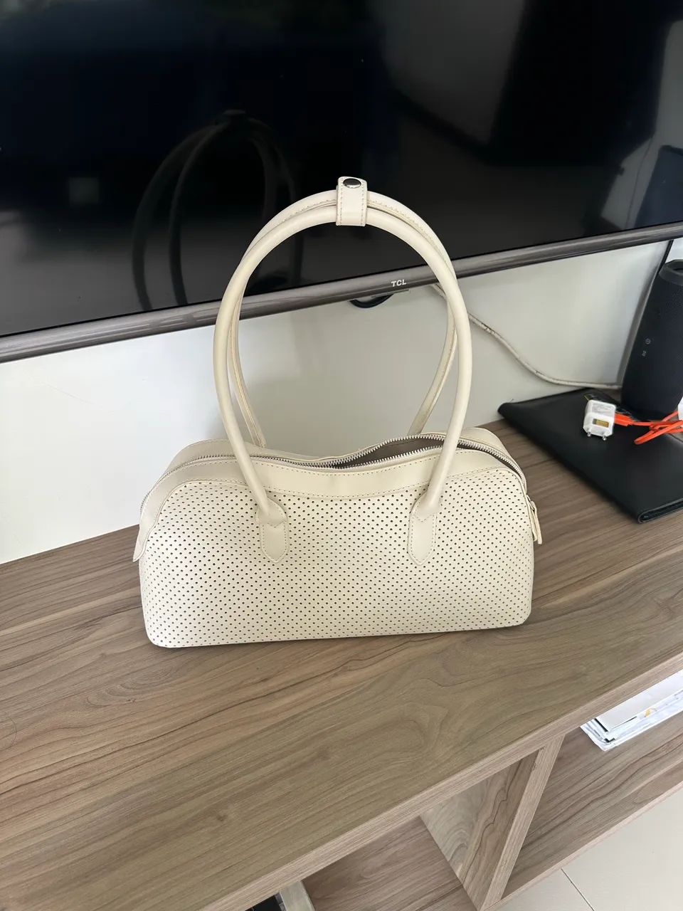Bolsa retrô branca 