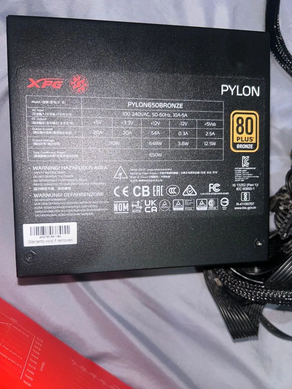 Fonte 650W Xpg 80 plus bronze - Foto 4