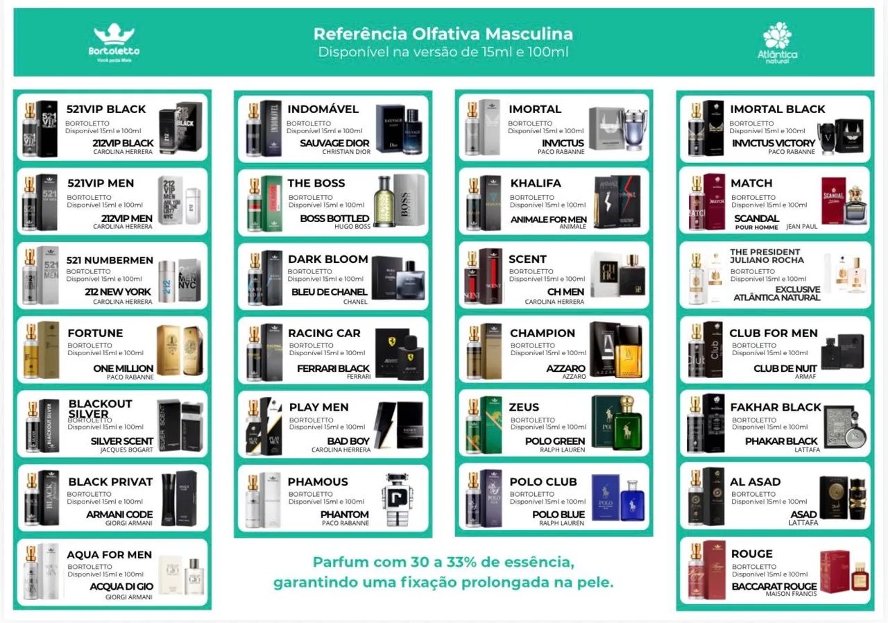 Vendo perfumes importados atlântica natural 