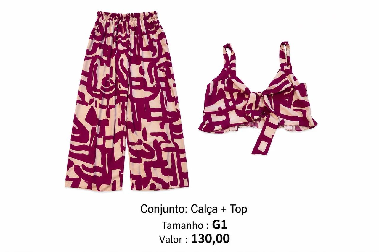 Conjunto de calça e blusa 