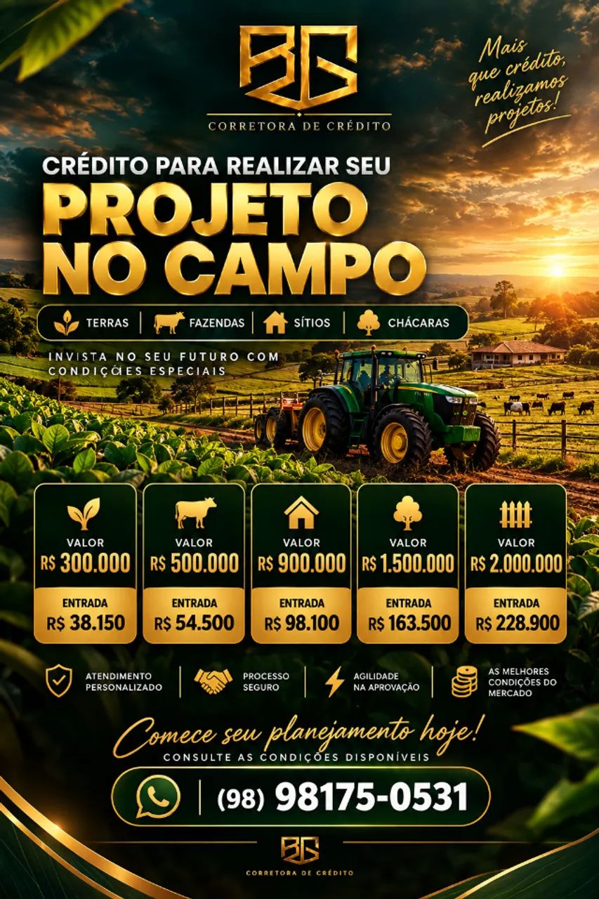 Terras, Sítios, Chácaras e Fazendas
