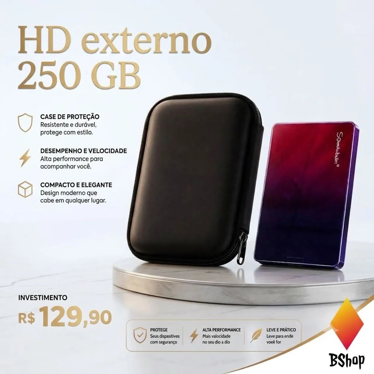 HD externo 250 GB