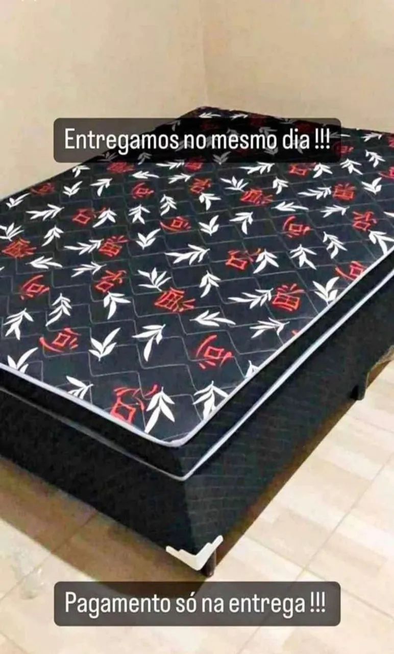Cama box conjugada casal 7cm de espuma 