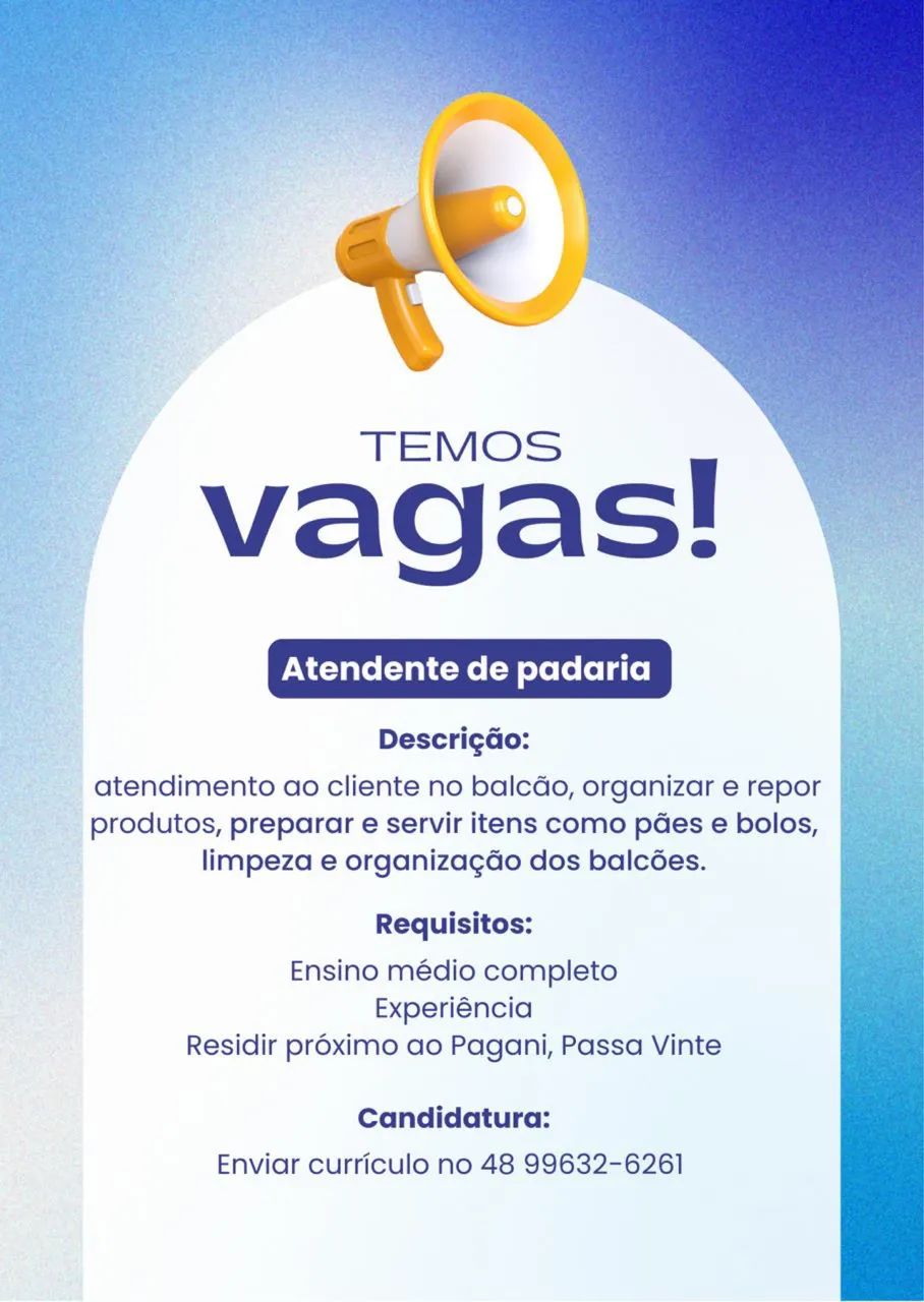 Atendente de padaria feminina 