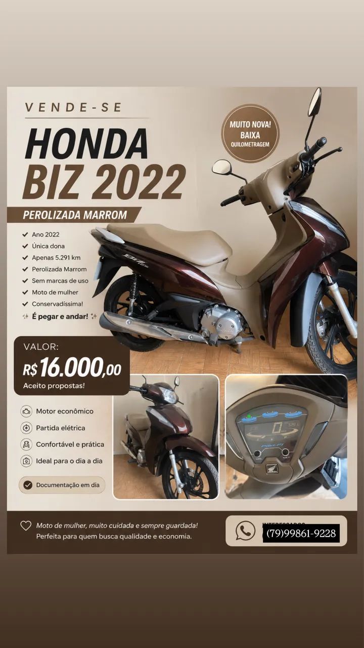Biz 125 com 5291 km