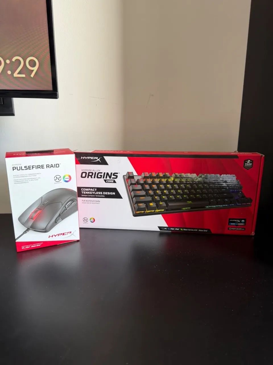 Teclado e mouse gamer hyrperx 