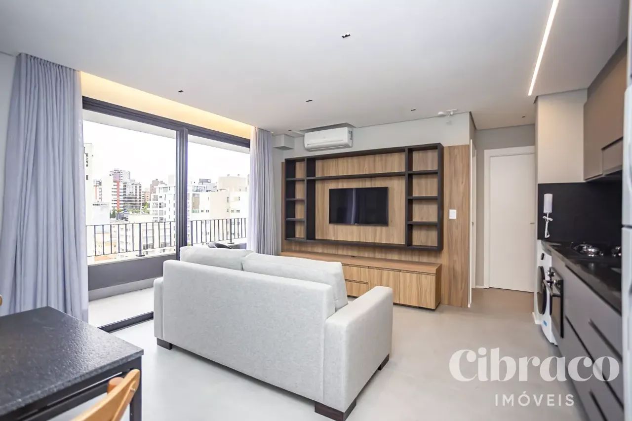 Apartamento mobiliado para alugar com 1 quarto no Batel  Edifício Temple - Foto 3