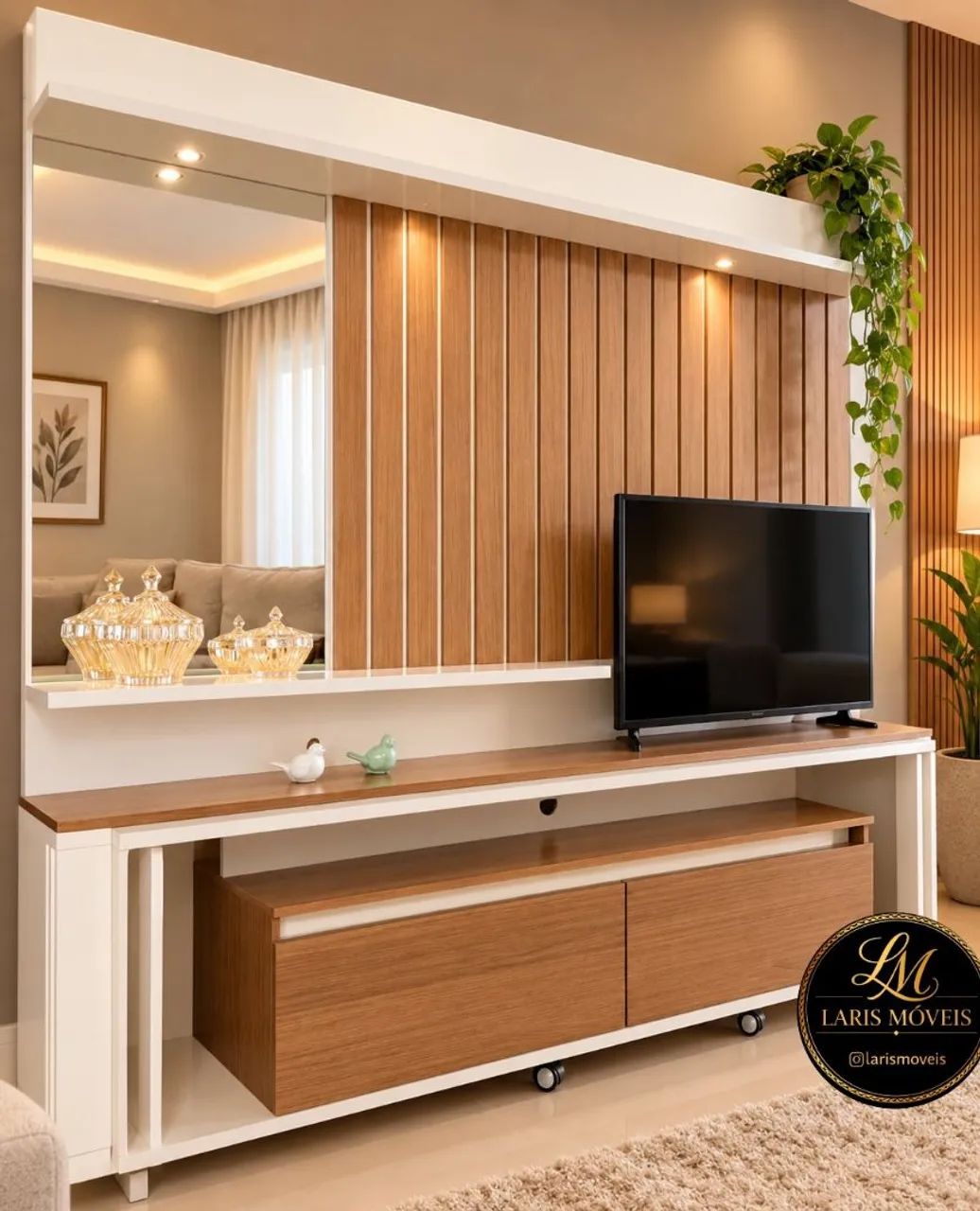 Home Eclipse - com LED - Rodizios - 2 Gavetas
