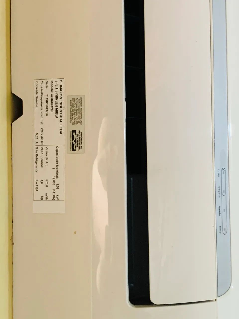 Central de AR SPRINGER 12.000 BTU - Foto 2