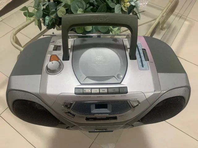 MICRO SYSTEM PHILIPS Modelo AZ 1030 - Usado | Rádio, CD e Cassete