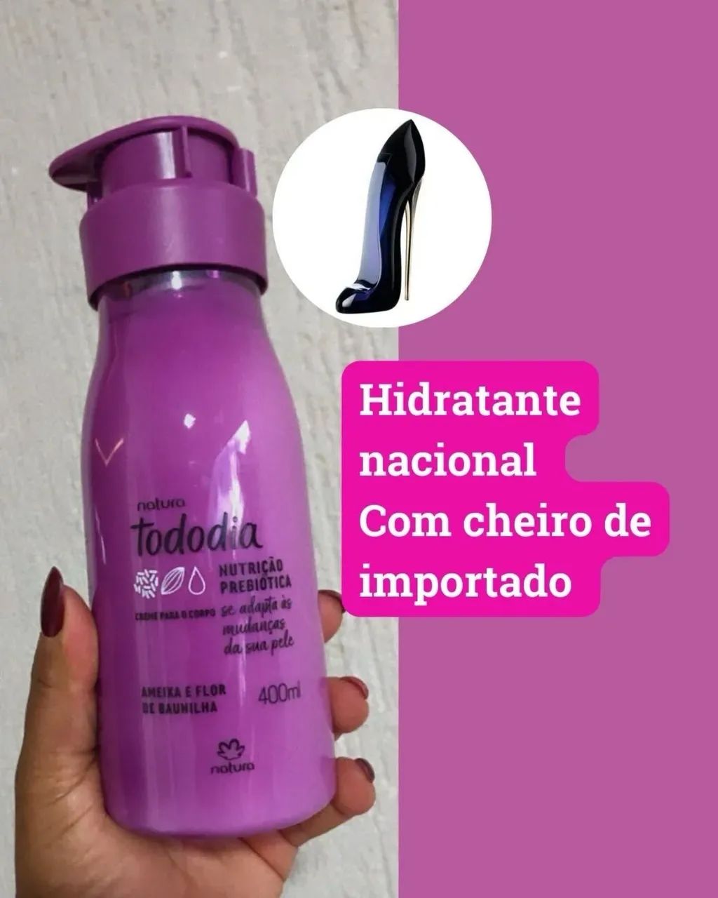 Hidratante ameixa e flor de baunilha natura