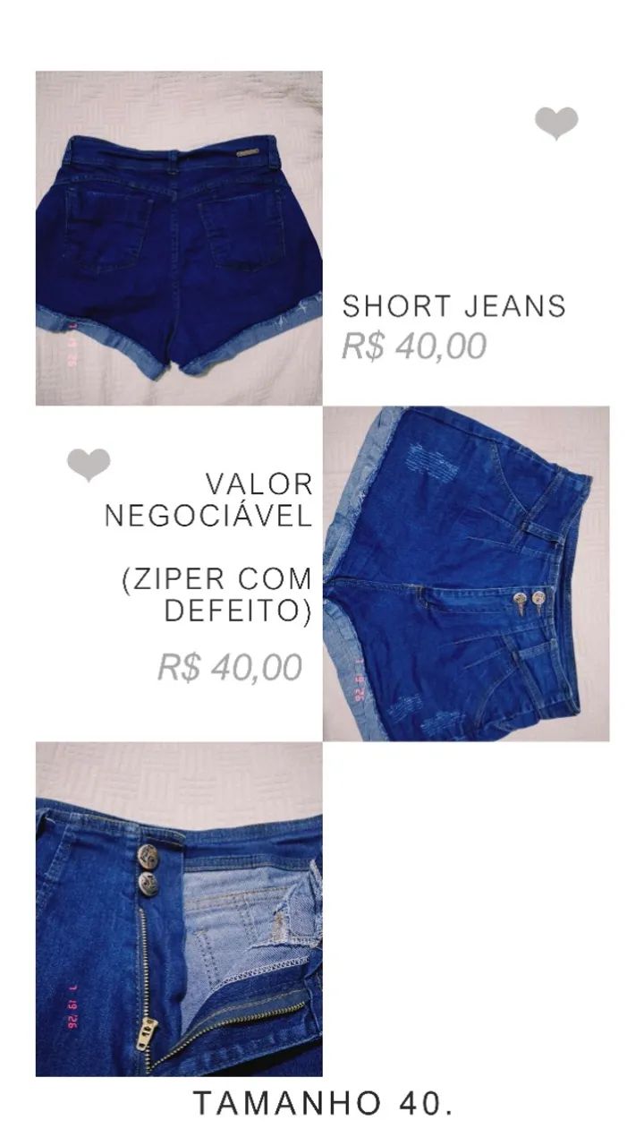 Roupas / Brechó / Blusas / Shorts - Foto 4