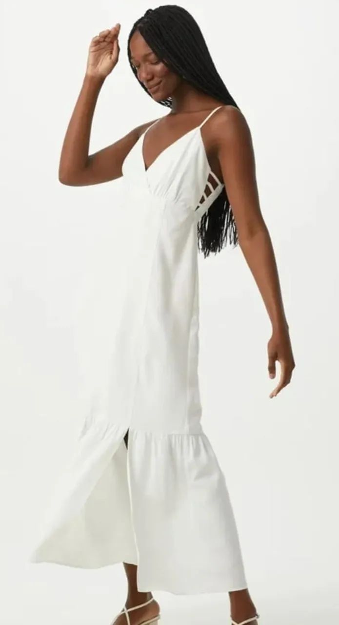 Vestido Midi Off White 44
