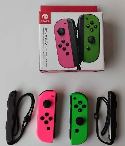 Controle Joycon Rosa e Verde (original)