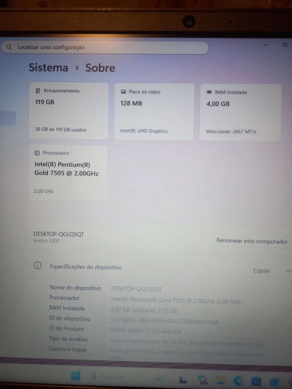 Notebook Dell 3500 pentiun gold 11a geração  - Foto 3