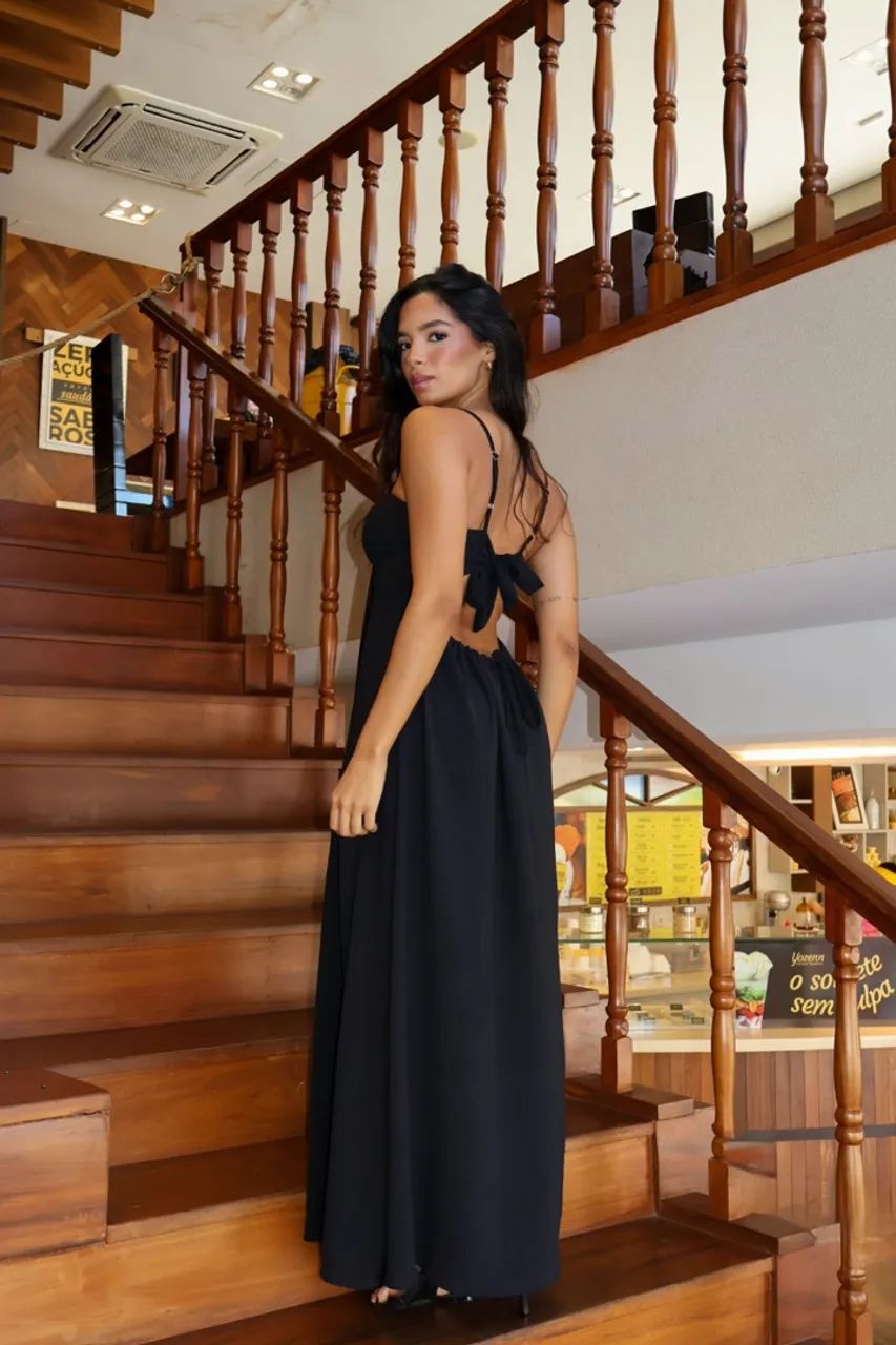 Vestido Longo Preto G - Foto 2
