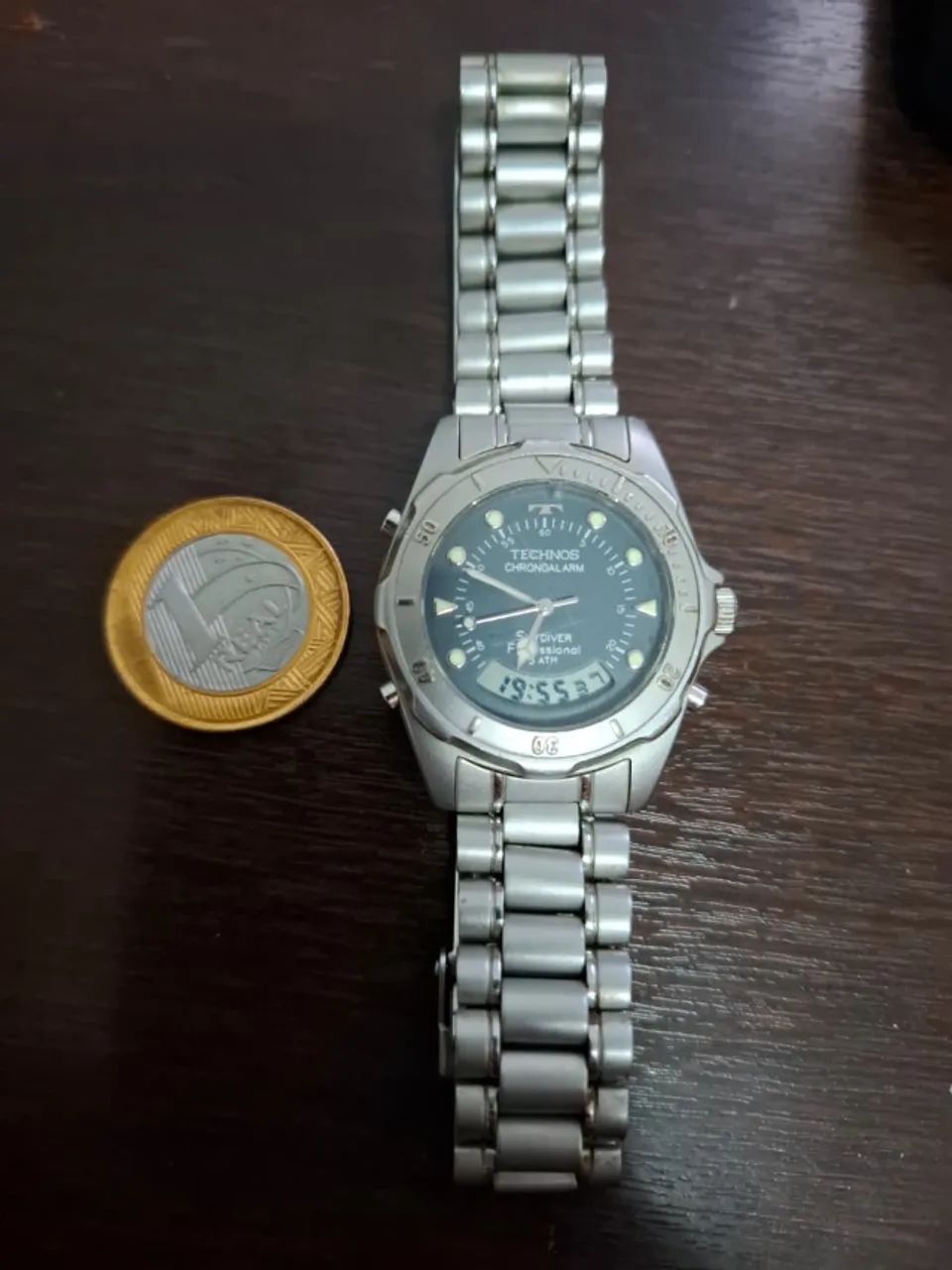 Relógio Technos Skydiver T205.47 Original Raridade Anos 90  - Foto 4