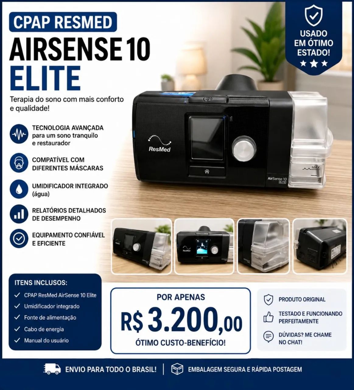 CPAP Airsense S10 Auto set Resmed