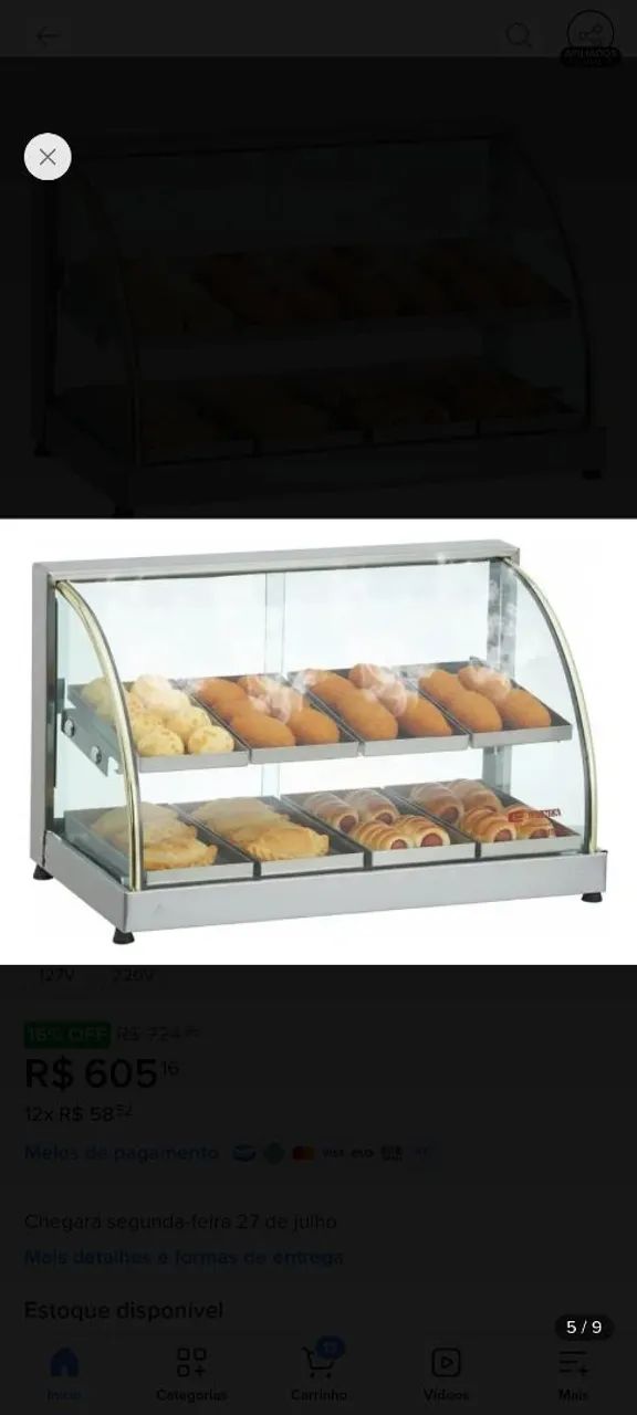 Estufa lanche 