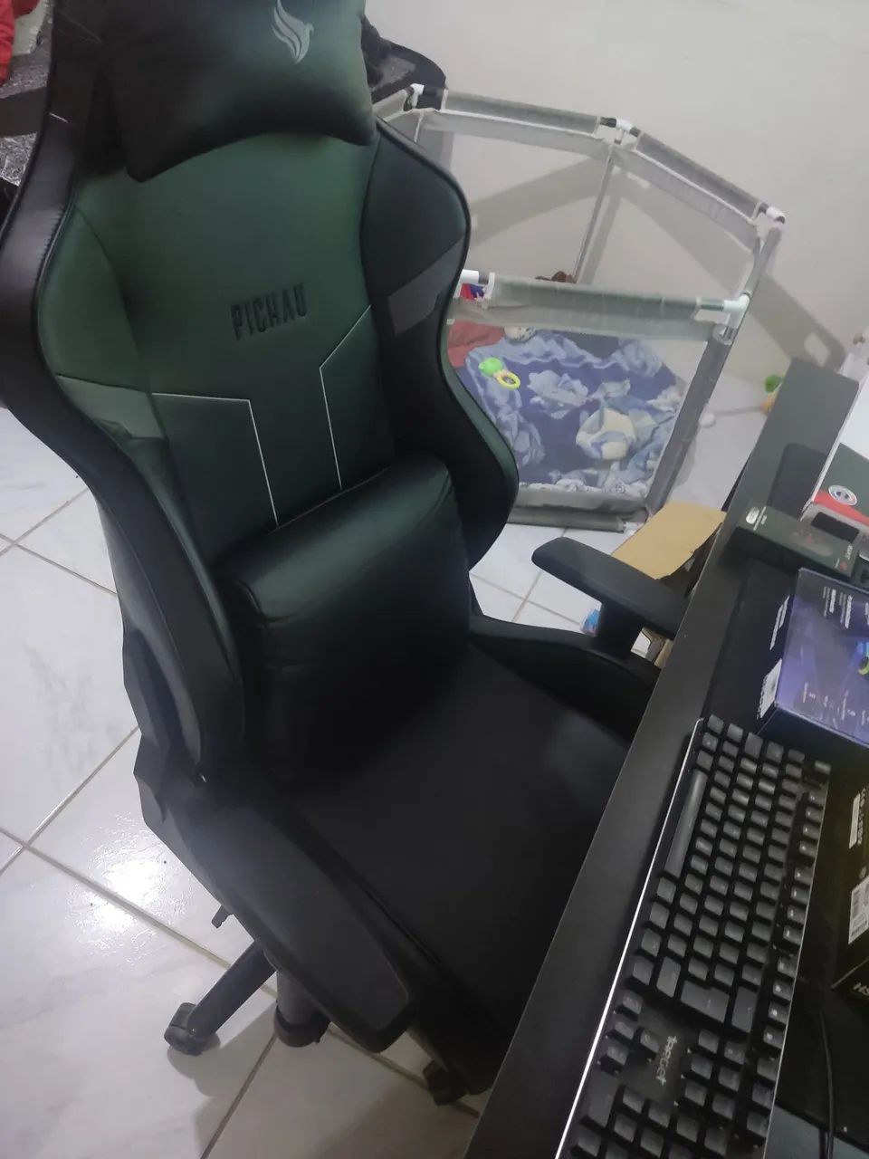 Monitor, cadeira gamer e Head set e periféricos - Foto 3