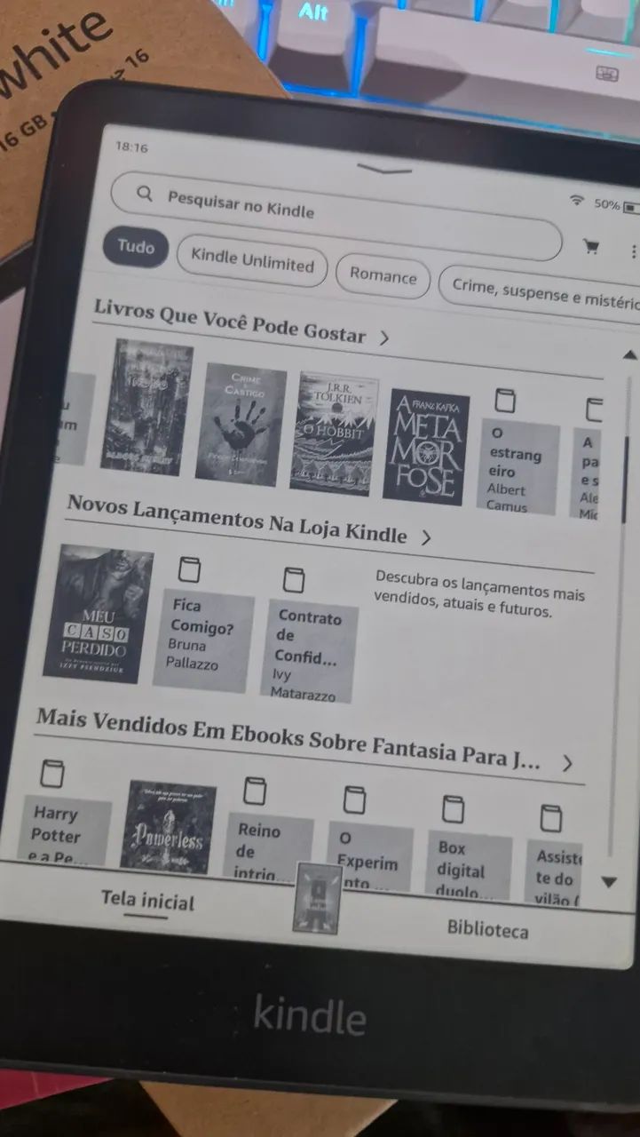 Kindle paperwhite seminovo