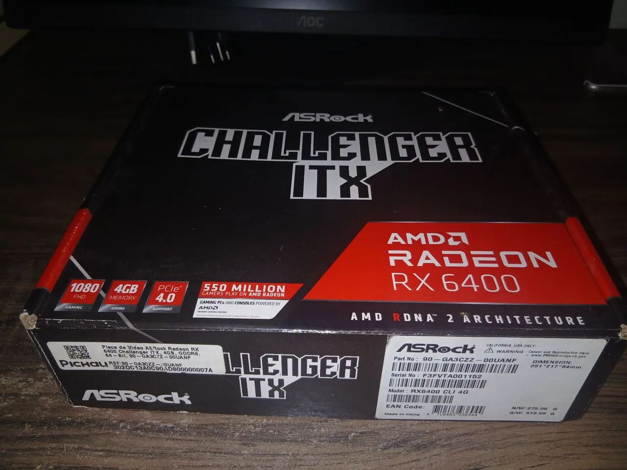 Placa de vídeo Rx 6400 4gb 