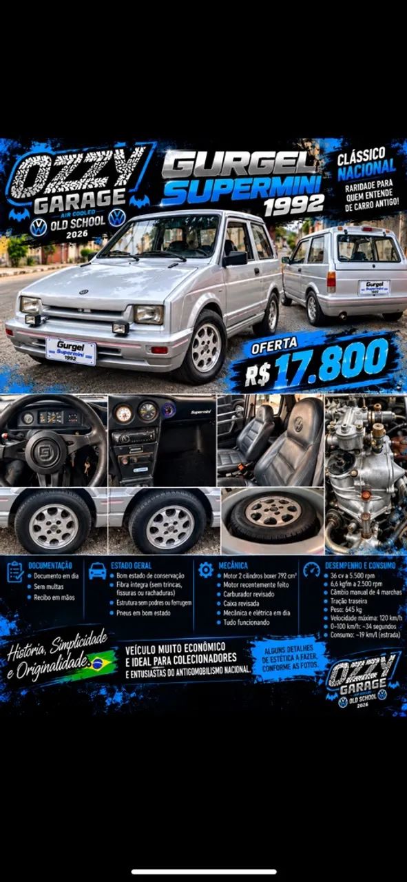 Gurgel BR-800 (todos)/supermini 1992