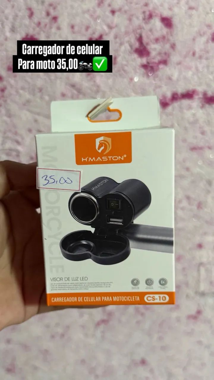 Carregador de celular para moto 