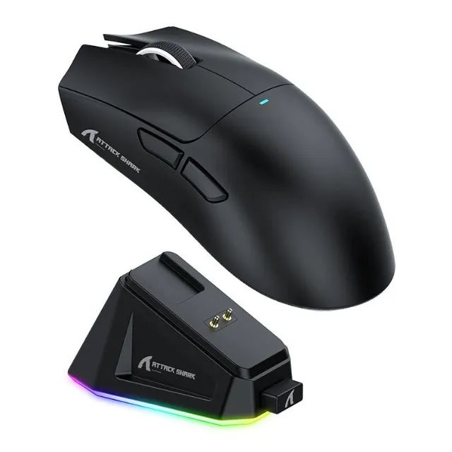 Mouse Attack Shark X11 Preto Sem Fio Bluetooth para PC e Notebook - Foto 4
